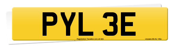 Registration number PYL 3E